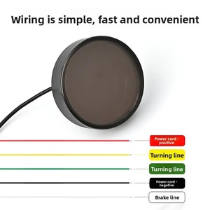 Feu de signalisation de sécurité LED rond, étanche et résistant à la chaleur, pour moto, voiture, véhicule électrique et tricycle (réaménagement) - Product Image 1