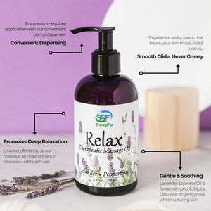 Aceite <span class=keywords><strong>de</strong></span> Masaje Terapéutico Relajante <span class=keywords><strong>de</strong></span> Gran Capacidad con Bomba Dosificadora, Etiqueta Personalizada OEM - Product Image 1