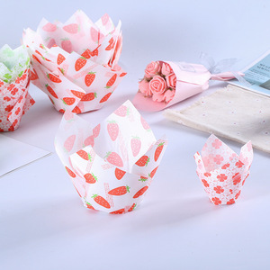 Tulipe Maffen carré Dessert tasses résistant à l'huile haute température gâteau cuisson tasses en papier - Product Image 5