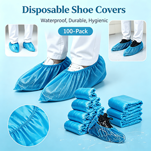 <span class=keywords><strong>Surchaussures</strong></span> <span class=keywords><strong>jetables</strong></span> en CPE avec logo personnalisé, imperméables et <span class=keywords><strong>antidérapantes</strong></span>, vente en gros - Product Image 3
