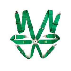 Sabuk Pengaman Balap 4 Poin, Sabuk Pengaman Universal Olahraga Mobil Kualitas Tinggi Kustom Warna Hijau - Product Image 4