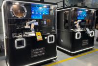 Robot de café commercial Funkyplay Cobot, service 24h/24 sans personnel, impression de latte, distributeur automatique de café, acier inoxydable, nettoyage automatique