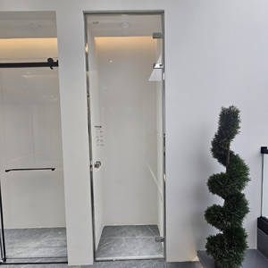 Cabine de douche coulissante en aluminium de style européen avec verre trempé : <span class=keywords><strong>Porte</strong></span> coulissante professionnelle entièrement fermée <span class=keywords><strong>pour</strong></span> hôtels - Product Image 2