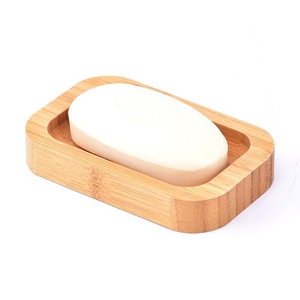 <b>Bamboo</b> <b>Soap</b> <b>Dish</b> Rectangular 12.5X8X2CM Japanese Style Drainable For Bathroom - Product Image 1