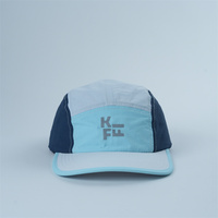 Casquette 5 panneaux en gros avec logo réfléchissant personnalisé, 100 % nylon, casquette de camping 5 panneaux, chapeau de pluie avec logo réfléchissant personnalisé