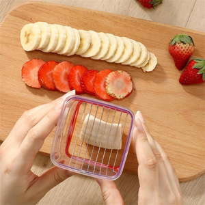 Wholesale Cup Slicer Strawberry Stainless Steel Banana Quickly Make <b>Fruit</b> <b>Vegetable</b> Cutter Kitchen Gandge - Product Image 1