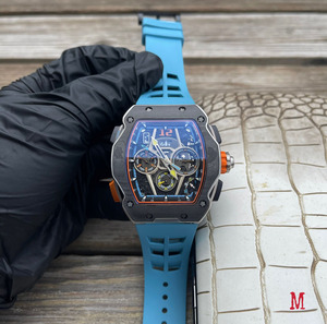 2026 New Hollow Design Business Sports <b>Watch</b> waterproof Carbon Fiber <b>Case</b> Modern Mechanical Trend Timepiece Barrel-shaped Men's - Product Image 4