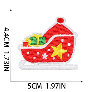 Oem Odm Support Personalização Heat Press Iron no bordado sentiu o remendo do Natal para a roupa Diy - Product Image 5