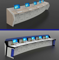 Salle de diffusion table console bureau surveillance centre de commande sécurité salle de contrôle équipement console de meubles