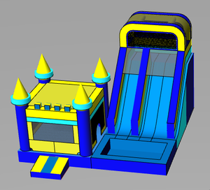 2025 New Arrival tùy chỉnh 0.55 mét PVC thương mại Inflatable Bouncer lâu đài Combo ướt hoặc khô với Blower phụ kiện - Product Image 6