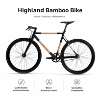 Cadre de vélo en alliage d'aluminium et bambou, pliable, compatible avec les composants standard, vélos de route BMX, design moderne rétro, plusieurs roues