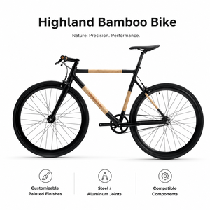 Bamboo Aluminum Alloy Bike <b>Frame</b> Foldable Compatible with Standard Components Modern Retro Design Multiple Wheel Sizes - Product Image 3