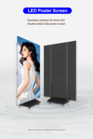 Écran LED couleur P2.5 P1.86 P1.5 pour magasins de détail et éducation, affiche LED pliable IP65 pour signalisation de centres commerciaux