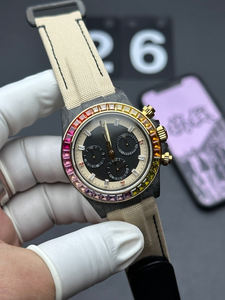 Ceinture tissée en fibre artificielle personnalisée en fibre de carbone, résistante à l'eau, respirante, confortable, texture douce, boîtier en acier inoxydable - Product Image 2