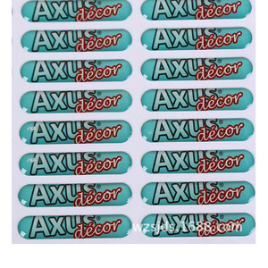 Cadeau promotionnel accepter commande personnalisée autocollant époxy 3d coloré résistant aux intempéries autocollant rond - Product Image 6