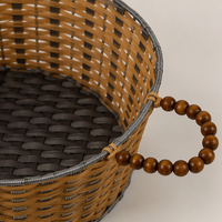Panier de rangement tressé en rotin naturel, rustique, multifonctionnel, écologique et durable pour la maison