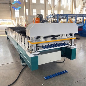 Équipement de production de tuiles de toiture en acier ondulé coloré pour petites maisons élégantes, machine de formage à rouleaux entièrement automatique - Product Image 2