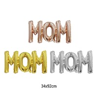 Ballons en aluminium avec lettres de l'alphabet reliées « MAMAN PAPA », ensemble de ballons en Mylar à l'hélium, décoration de fête familiale pour la célébration des parents