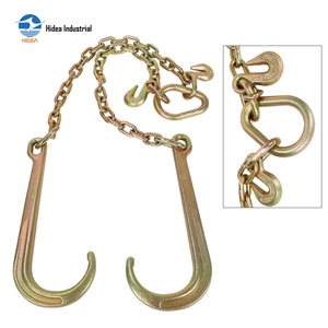 Chaîne de remorquage HIDEA G70 avec longue tige, attache en forme de poire, crochet en J, crochet de préhension, en acier allié galvanisé pour le fixation de cargaison sur <span class=keywords><strong>porte</strong></span>-voitures - Product Image 3