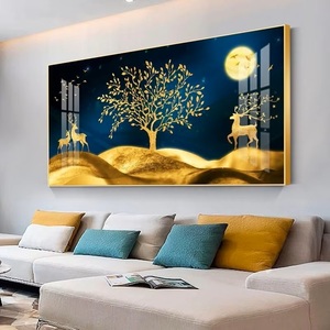 لوحات فنية جدارية من UNIART بطباعة على قماش المناظر الطبيعية ، لوحات جدارية ذهبية ، لوحات زجاجية ، لوحات قماشية ديكورية منزلية - Product Image 1