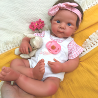 Poupées Reborn en Silicone Souple Cheveux Courts, Poupées Interactives pour Tout-Petits, 20 Pouces, Nouveaux-nés, Cadeau d'Anniversaire pour Enfants, Prix de Gros