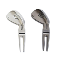 Outils de réparation de divot de Golf en alliage de Zinc en métal d'usine avec marqueur de balle personnalisé accessoire de Golf fourche de Golf noire