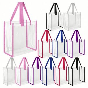 Bolso de Mano Transparente de PVC de Alta Calidad, con Asa al Hombro, Color y Logotipo Personalizables, para Uso Diario y Compras - Product Image 4