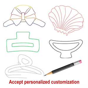 Oradour Pince à cheveux de luxe personnalisée en acétate avec strass roses français et diamant en forme de cœur, accessoire de mode pour femme, usage domestique, divers modèles - Product Image 6