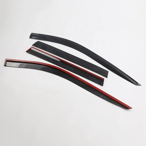 Accesorios Exteriores, Parasoles Laterales para Ventanas, Visera para Lluvia, Visera para Puerta, Cromado Negro para 2019 - Product Image 4