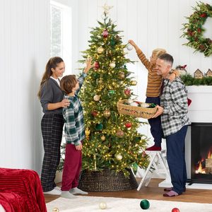 <span class=keywords><strong>Sapin</strong></span> de Noël Artificiel de Luxe en Aspin 7,5 pieds, Prédécoré, Type Noble Fir avec Lumières LED, Support Métallique, Décoration de Fêtes - Product Image 5