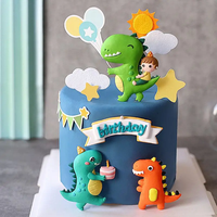 Rugissement dinosaure anniversaire gâteau Topper joyeux anniversaire gâteau fille garçon 1er anniversaire fête décor enfant faveur dinosaure garçon gâteau décoration