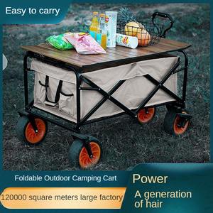 Dobrável Dobrável Camping <span class=keywords><strong>Wagon</strong></span> Garden Hand Carts Trolley Beach Cart Grande Capacidade Portátil Para Compras Esportivas - Product Image 3