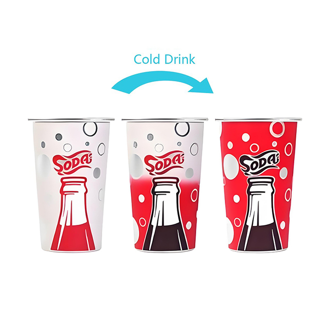New Trend Promotional Beer Mug Aluminum Tumbler Temperature Sensitive Color Changing Cup for Gifts/party/events