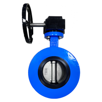 Vanne papillon en fonte PN10 PN16 avec siège en caoutchouc nitrile plaqué nickel DI, alimentation hydraulique pour applications aquatiques