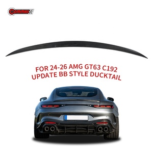 Aileron de coffre en fibre de carbone sèche pré-imprégnée véritable pour Mercedes AMG GT63 C192, style BB, aileron arrière de course aérodynamique, vente en gros - Product Image 1