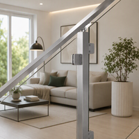 Accessoires de fixation en acier inoxydable pour balustrades en verre, supports de serrage pour clôtures, balustrades d'escalier, fournisseur OEM personnalisé