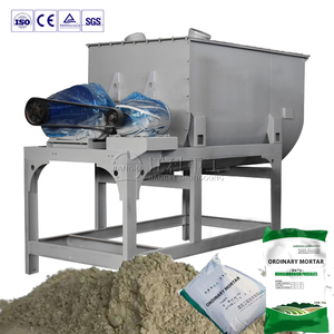 Volautomatische Groutpoeder Mengmachine Met Motor En Versnellingsbak Horizontale Lintmixer Voor Tegel-En Blokvoegen - Product Image 2