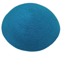 Sombrero de kipá tejido a mano DMC, kipá de punto de hilo fino, gorro de calavera de ganchillo a mano 100% algodón DMC Yamaka Kippa Yarmulke