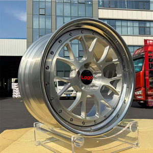 Rines de Aleación Forjados de 2 Piezas Personalizados con Borde Pulido para Autos de Lujo 5x112 5x120 5x114.3 para <span class=keywords><strong>Golf</strong></span> BMW Audi - Product Image 2