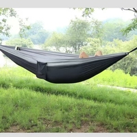 Hamaca Portátil de Nailon con Bloques de Color para Acampar al Aire Libre, Individual/Doble, para Todas las Estaciones