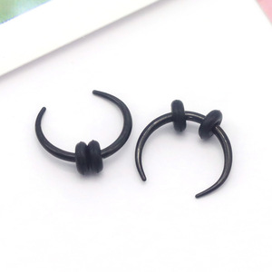 Anneau en C en acier titane pour piercing nasal, bijoux argent, noir, or, or rose pour septum nasal, cadeau - Product Image 4