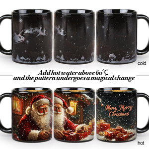 Tazas de Cerámica Mágicas con Diseño de Copos de Nieve y Cielo Estrellado, Sensibles al Calor y que Cambian de Color, Personalizadas para Supermercados, Venta al por Mayor - Product Image 2