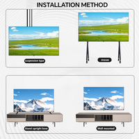 TV LED Pintar Android WiFi 4K UHD 85 Inci Tanpa Bingkai Berkualitas Tinggi Harga Terjangkau, Port Multifungsi, Grosir Pabrik OEM ODM untuk Rumah dan Hotel