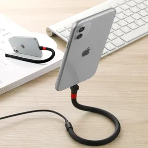 New Arrival 1.2M Fast Charging Type C 2.4A Lazy Desk Phone holder Bracket Charger USB Data Cable For Ipad Iphone
