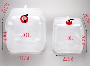 Seau pliable grande capacité avec <span class=keywords><strong>robinet</strong></span> 5L <span class=keywords><strong>10L</strong></span> 15L 20L Sac à eau portable pour le camping et la randonnée - Product Image 4