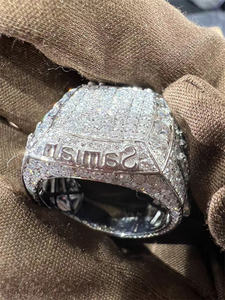 แหวนผู้ชายสั่งทำพิเศษจากจีน วัสดุ VVS มอยส์ซาไนต์ ทองคำแท้ 14K เงินสเตอร์ลิง - Product Image 6