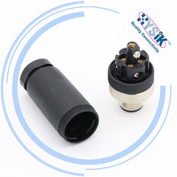 SACC-M12MS-4CON-PG 7-M Codierung einer Schraube unge schirmter Stecker gerade 2 3 4 5 6 7 8 Pin PG7 Aviation Sensor Mini M12 Stecker