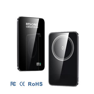 LF21 Ultra Slim 7mm Aluminum <b>Mirror</b> Glass Magnetic Charger with 15W Fast Charging and LED Digital Display - Product Image 2