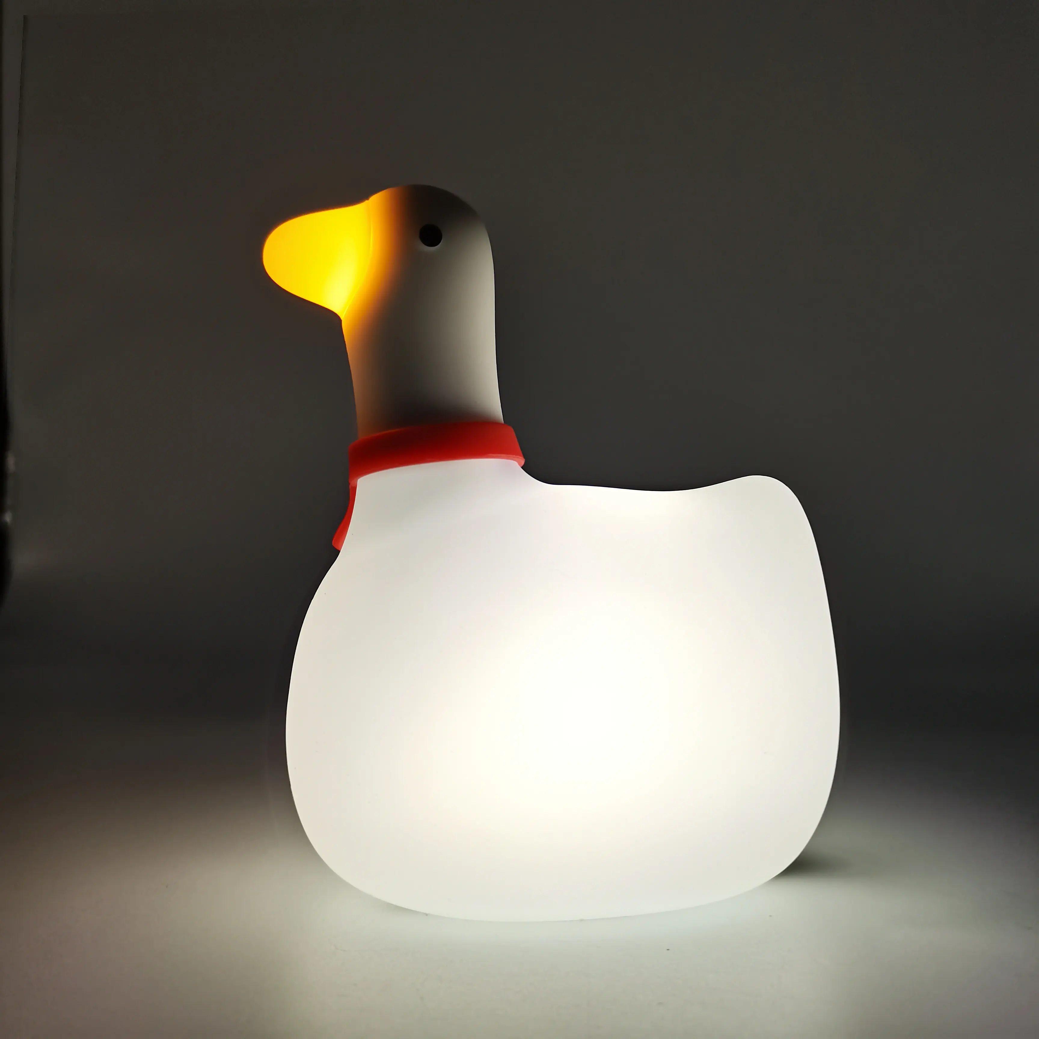 Lámpara de silicona para niños, temporizador, luz nocturna, LED ajustable decorativa, ganso divertido, alimentación USB suministrada