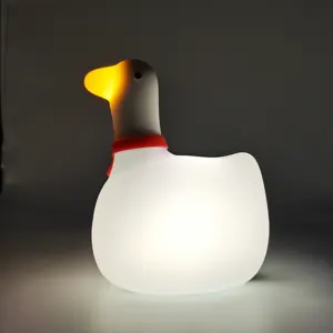 Kids Silicone Lamp Timer Night Light Decorative Adjustable LED Funny Goose USB Power Supplied